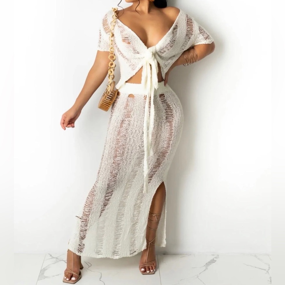 CROTCHET 2 piece cover up